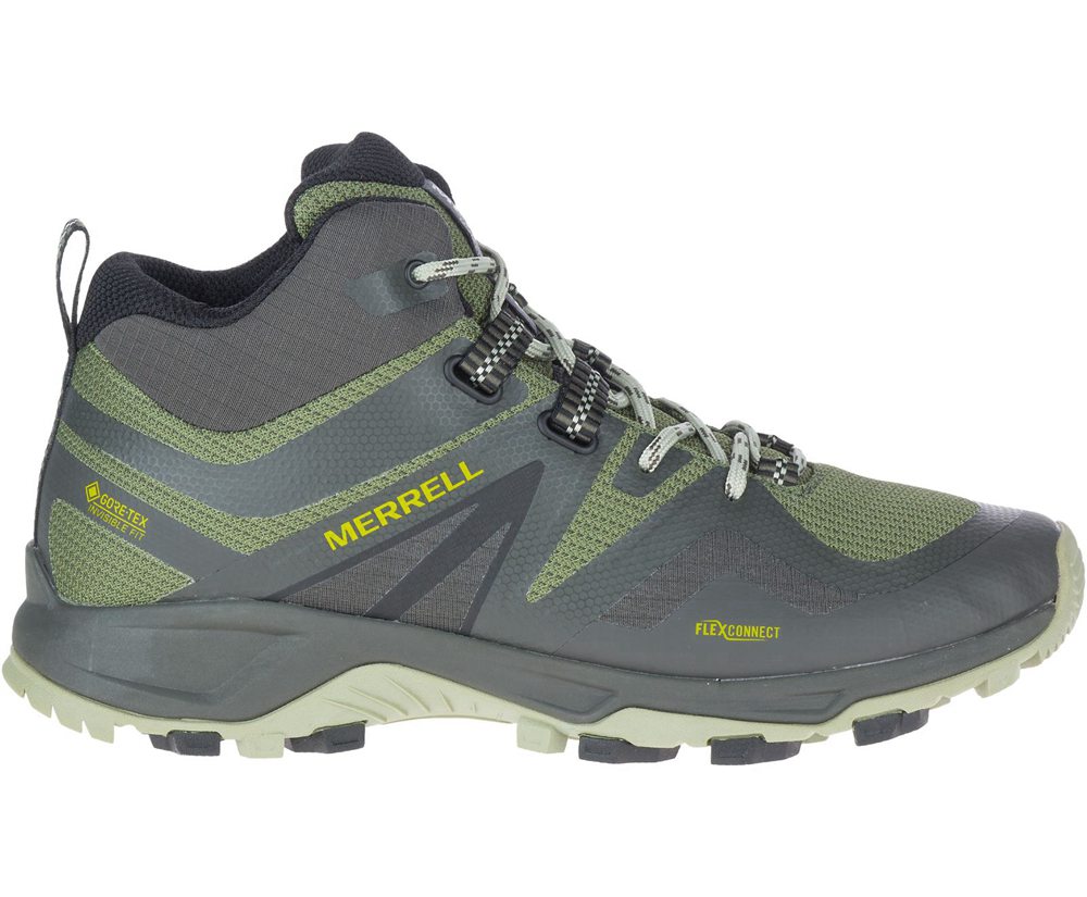 Merrell Hiking Boots Olive - MQM Flex 2 Mid GORE-TEX® - Mens 38YEUTWNJ